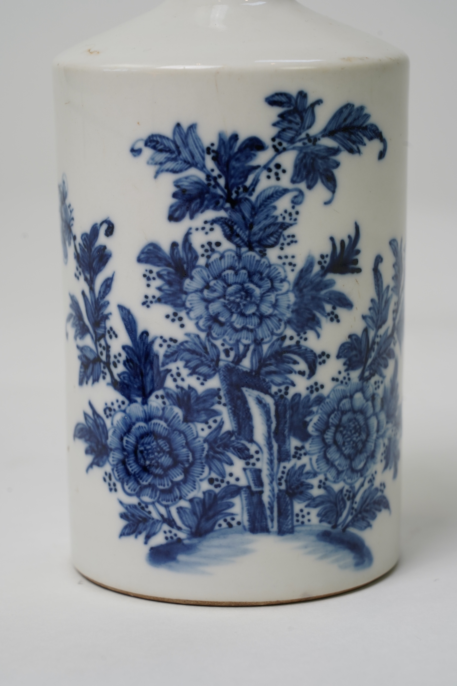 An unusual shape Chinese blue and white vase, 18th/19th century